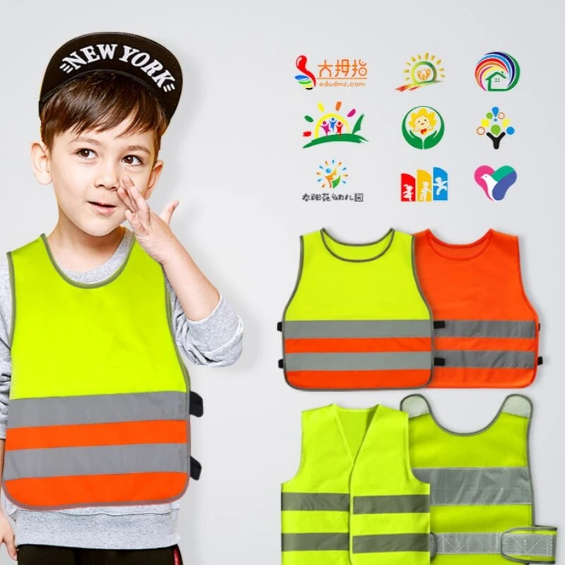 Children High Visibility Reflective Safety Vest Clothing Reflective Gear for Running, Cycling, Jogging outdoor activities