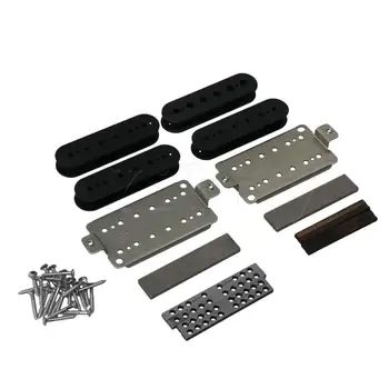 

Yibuy Multicolor Metal Plastic Guitar Pickup High Grade Double Set Musical Parts