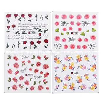 

50 PCS/set New Manicure Sticker Watermark Christmas Nail Stickers Flowers Nail Stickers Nail Art Stickers Fashion Nail Art Gifts