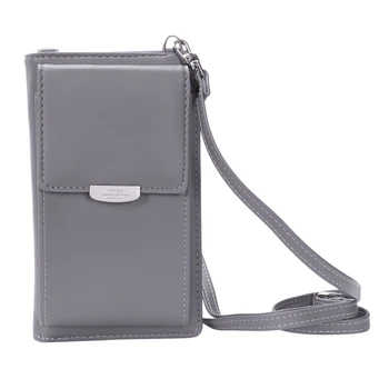 

Storage Bag Design-Multifunction Clutch Crossbody Phone Wallet Case(Gray)