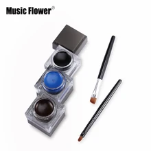 3 шт./лот Music Flower ровная кисточка для подведения глаз гель и крем для бровей Shimmer полоски Водонепроницаемый глаз Комплект Лайнер капитальный ремонт двигателей восстановить комплект Volvo устойчивый к пятнам макияж бровей