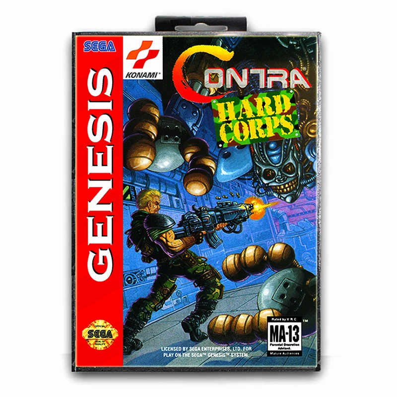 Contra Hard Corps 16 бит Sega MD игровая карта для Mega Drive консоли Genesis US PAL версии | Электроника