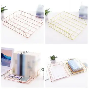 

Hot Office Supplies Metal File Holder Data Tray File Tray Anti-Rust Magazine Bar Office File Storage Rack
