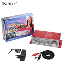 Kinter MA-180 мини-усилитель аудио 2,0 канальный MP3 вход воспроизведение стерео звук управление басами DC 12 В адаптер питания и кабель RCA