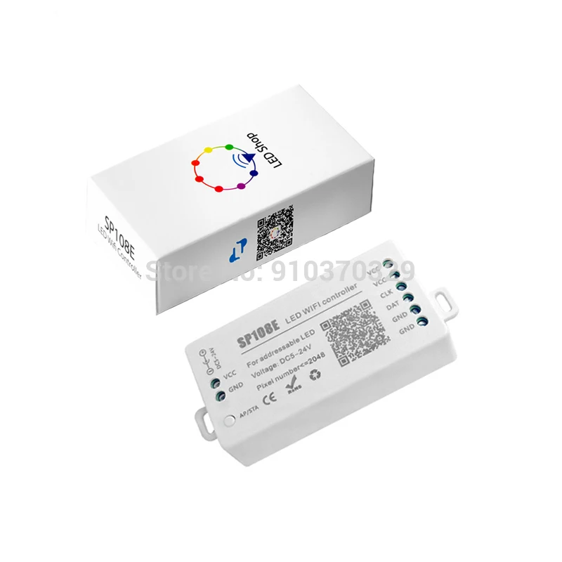 

SP108E Wifi Spi Controllor Remote Dream Color Light Strip Programmable RGB Wifi APP Led Controller For WS2812B WS2811 WS2815