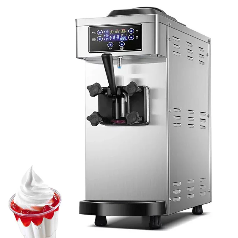 Commercial Ice Cream Makers Desktop Soft Ice Cream Machine 1 Flavor