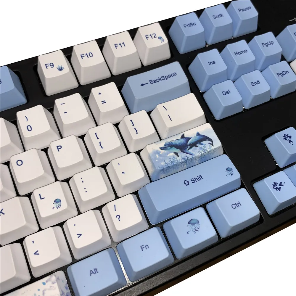 КИТ OEM PBT Keycaps полный набор механическая клавиатура Keycaps PBT краситель-сублимация Keycap GK61