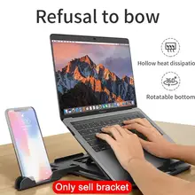 

Height Adjustment Laptop Stand For Macbook Pro Notebook Support 360 Degree Rotating Bottom Computer Stand Riser Cooling Pad