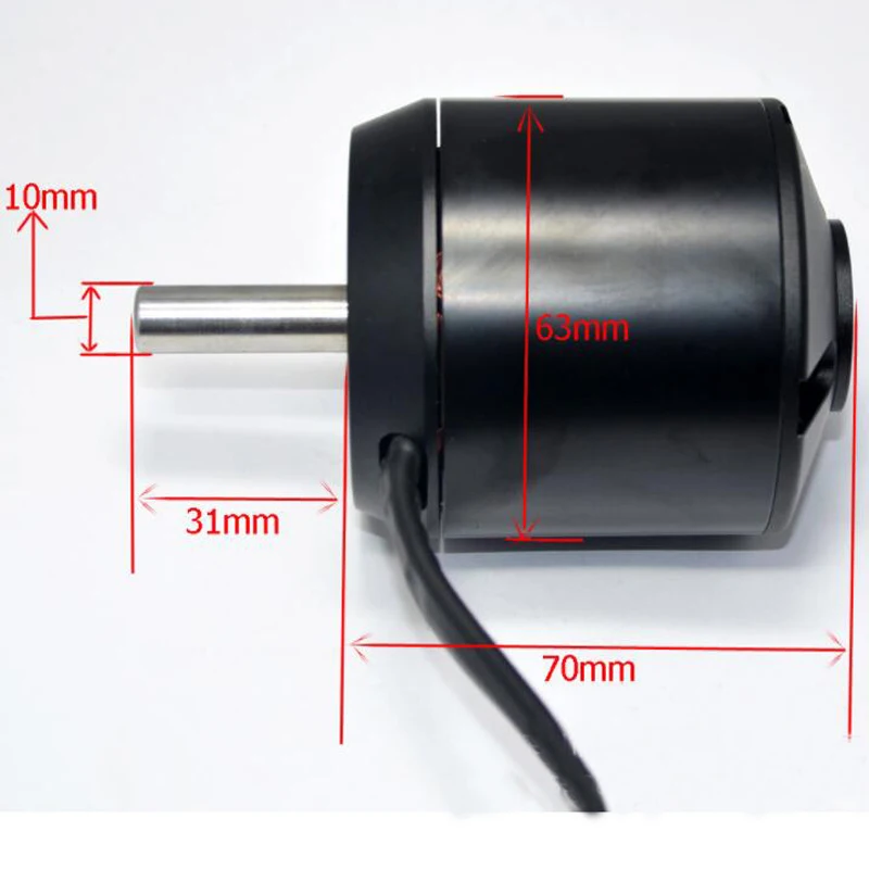 1 шт. 6374 170KV бесщеточный сенсорный двигатель большой крутящий момент высокая скорость Двигатели двигателя 18-42V для RC самолета ROV Робот Модель Электрический