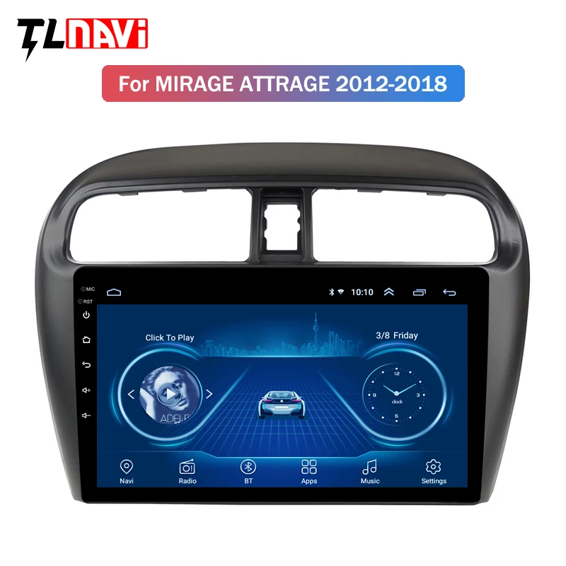 9 дюймов 2.5D ips Мульти-сенсорный экран Android 8,1 навигация для Mitsubishi Mirage attrage 2012- USB wifi Поддержка SWC