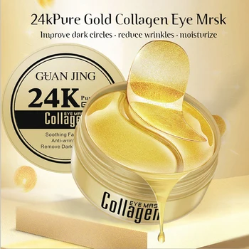 

60pcs 24K Gold Collagen Eye Mask Anti Wrinkle Sleep Crystal Eye Patch Moisturizing Dark Circles Remover Eye Mask Eye Care