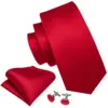Мужской комплект галстуков, красный шелковый галстук с цветочным принтом, галстук для свадебной вечеринки, носовой платок, галстук, модный ... ► Фото 3/6