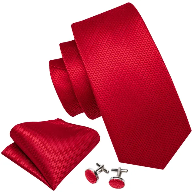Uomini Cravatta Set Rosso Floreale Cravatta di Seta Per Gli Uomini di Cerimonia Nuziale Del Partito Cravatta Fazzoletto Cravatta Cravatta Set Barry. wang Fashion Tie LS-5198 3