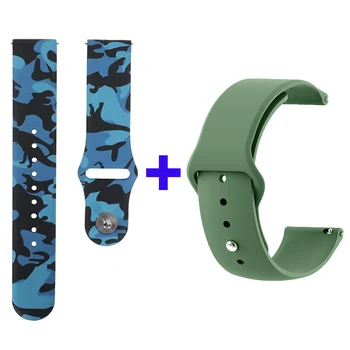 

2Pcs Man Smartwatch Band for Samsung Galaxy Active/Gear Sport 22mm Navy Blue Strap for Amazfit Pace/Stratos/GTR 47mm/ 3Plus Cruz