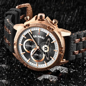 

Reloj Hombre Silicone New Mens Watches LIGE Top Brand Luxury Casual Fashion Watch Men Waterproof Quartz Watch Relogio Masculino