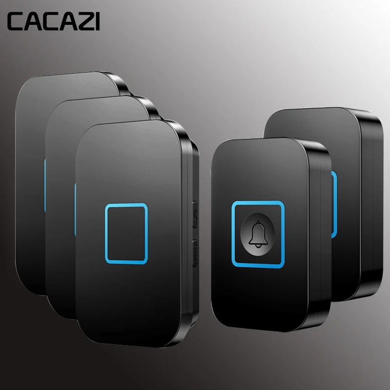 

Intelligent Wireless Waterproof Doorbell 2 Button 1 2 3 Receiver US EUK UK AU Plug Home LED Light Calling Bell 300M Remote