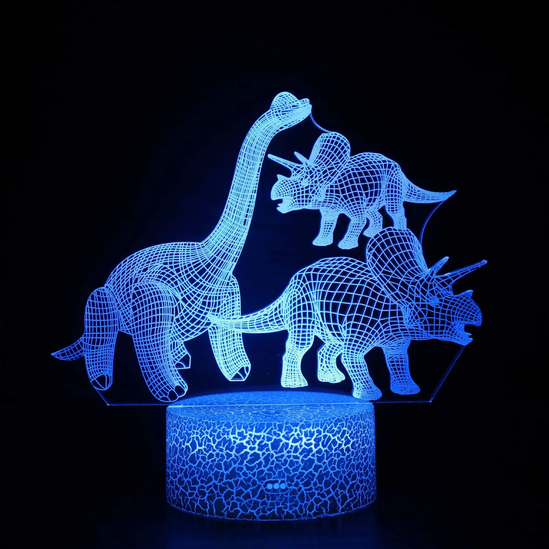 night stand lamps Cartoon Dinosaur 3D night light led remote control 7/16color touch control desk lamp bedside lamp birthday gift decoration nursery night light Night Lights