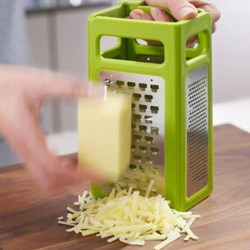 

4 in 1 Kitchen Fold Box Grater Fruit and Vegetable Stainless Steel Planing Knife Multi-Function Chopper Kitchen Tools