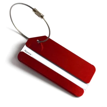 

New Aluminium Travel Luggage Baggage Tag Suitcase Identity Address Name Labels