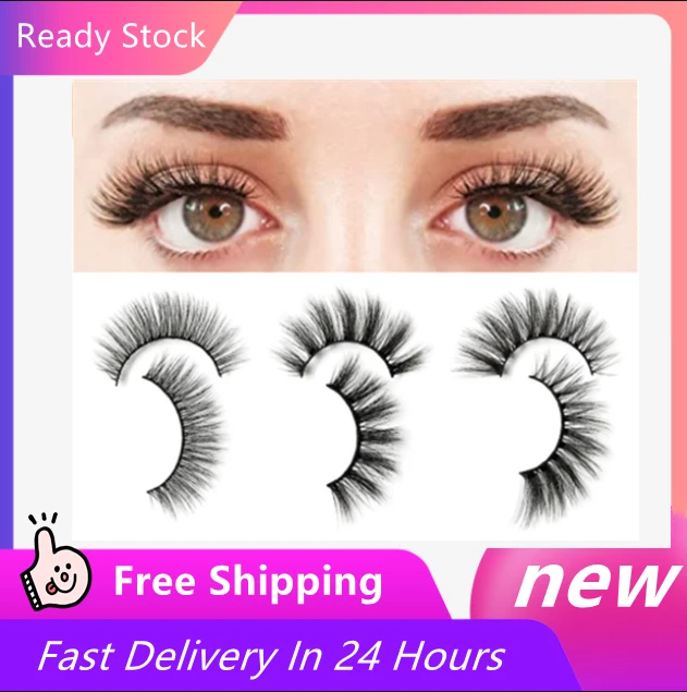 

New Makeup Natural Eyelashes 3D Mink Lashes Fluffy Soft Wispy Volume long Cross False Eyelashes Eye Lashes Reusable Eyelash