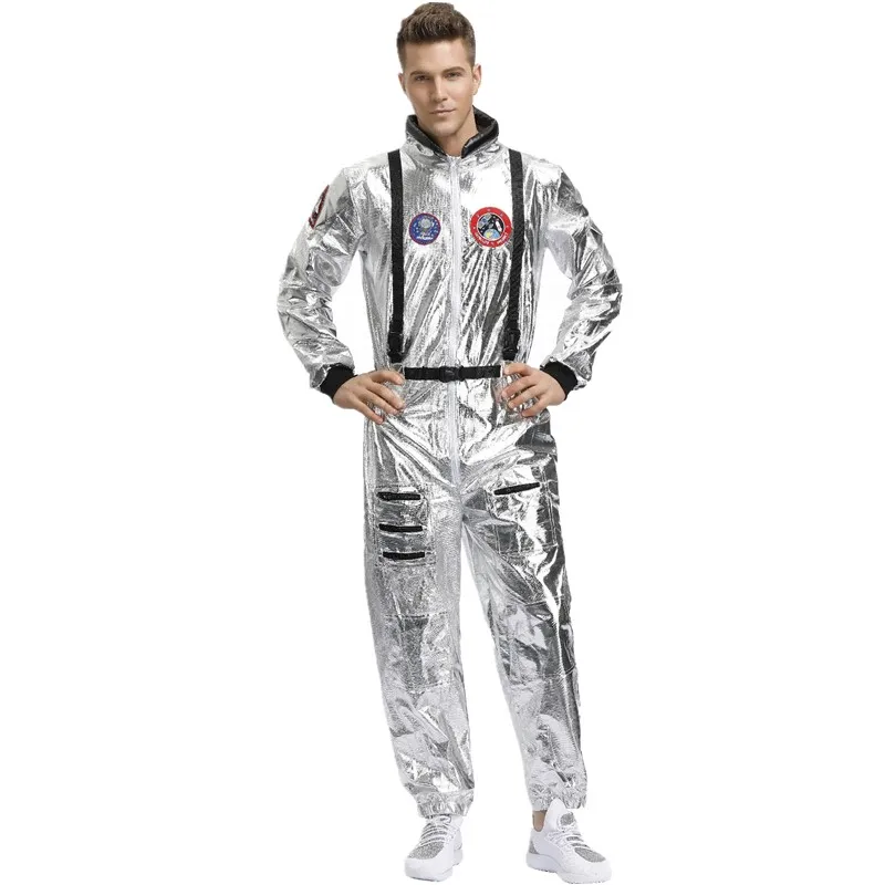Рождественский комбинезон космонавта для взрослых, косплей на Хэллоуин, вечерние костюмы пилотов, костюм на год, высокое качество, Серебряное украшение - Цвет: Man