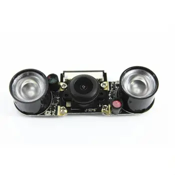 

10pcs/lot for Raspberry Pi 3B+ Camera Night Vision Wide Angle Fisheye Camera 5MP Webcam +Infrared IR LED Lights + Acrylic Holder