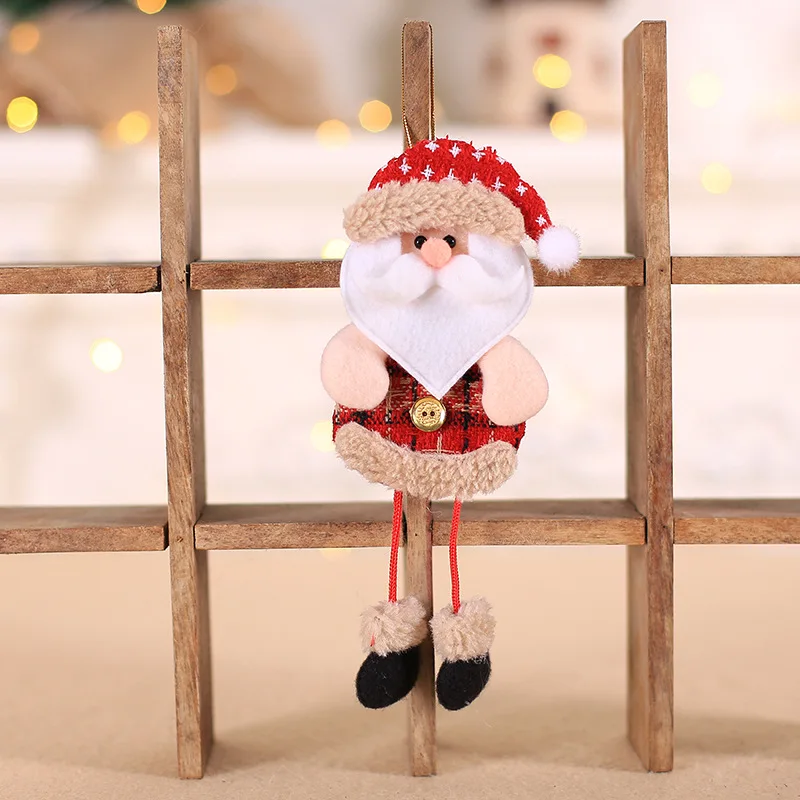 Рождественские елочные украшения веселые рождественские подарки Снеговик Санта-Клаус кукла Рождество Лось Navidad Noel новогодний - Цвет: 01