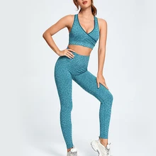2 Piece Gym Set Women Leopard Print Yoga Set Sports Leggings Fitness Set Sexy Vest Gym Active Wear Sport Suit Women's Tracksuit