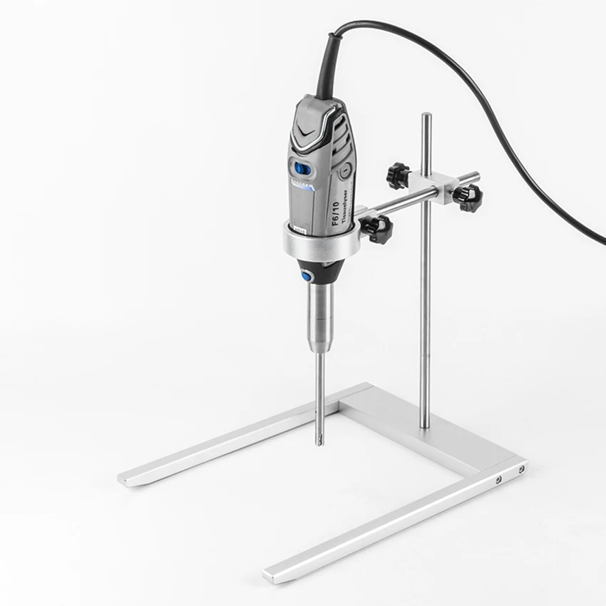 Lab Homogenizer Mixer Lab Equipment Homogenizer Disperser Mixer 5000-35000rpm Laboratory Adjustable HandHeld High Speed Homogenizer Bracket F6/10 145W