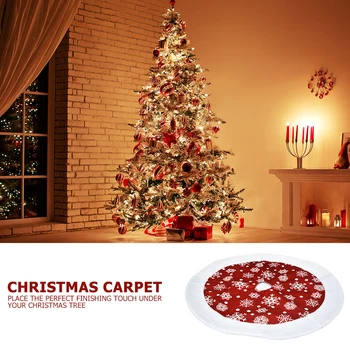

Christmas Tree Skirt Christmas Tree Decor Snowflake Carpet Xmas Floor Mat 2021 New Year Christmas Xmas Tree Decoration Dropship