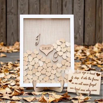 

Personalize wood Wedding Christening birthday party Guest Book, Custom Baptism Bridal shower Drop Top Wishing Box Guestbook