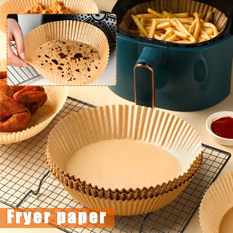 Air Fryer Paper Liner 16 20cm Nonstick Mat Pulp Steamer Round Kitchen