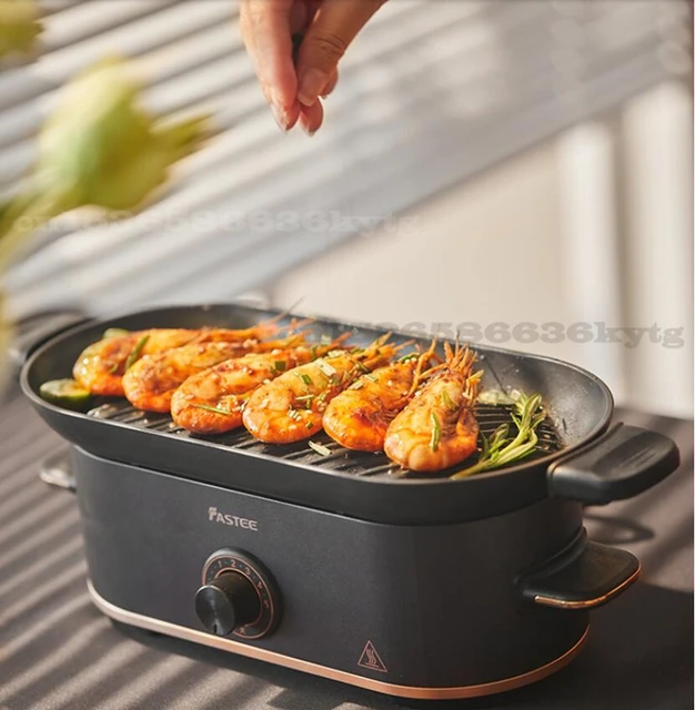 Household Non Stick Electric Grill Electric Smokeless Indoor Grill