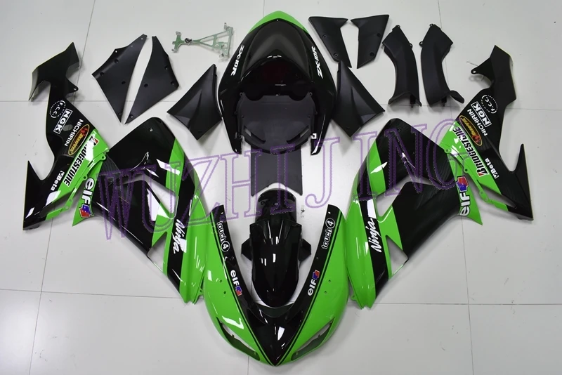 Обтекатели для Kawasaki ZX10r 2006 зеленые и черные 2006-2006 | Автомобили мотоциклы