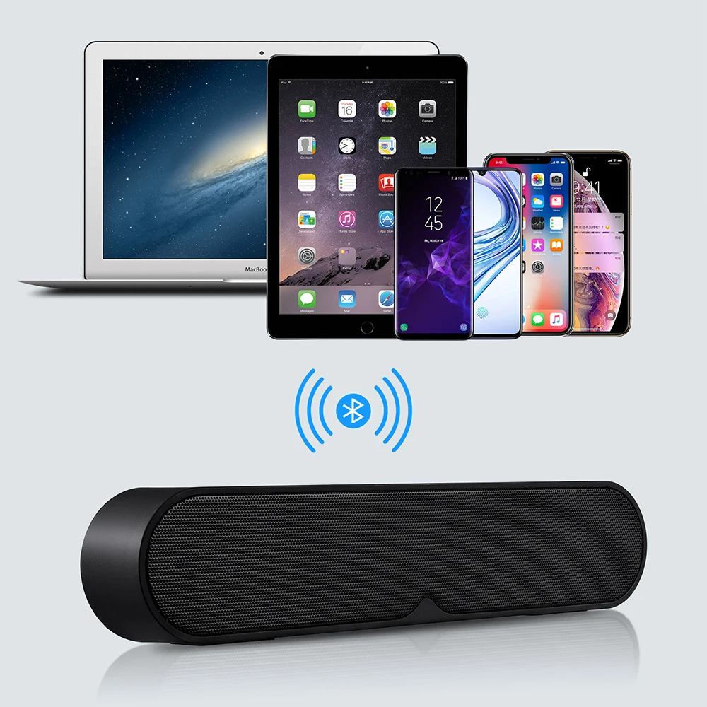 Портативный открытый Bluetooth динамик Саундбар с сабвуфером гриль сетка большой динамик s для ТВ компьютера