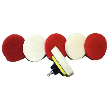 

Drill Brush Scrub Pad With Drill Attachment For Tile, Sink, Water Spot, Fiberglass Tub, Vinyl Floor Non-Scratch - Bathroom Scrub