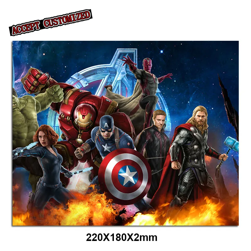 Супергерой Marvel Мстители коврик для мыши - Цвет: 22x18cm