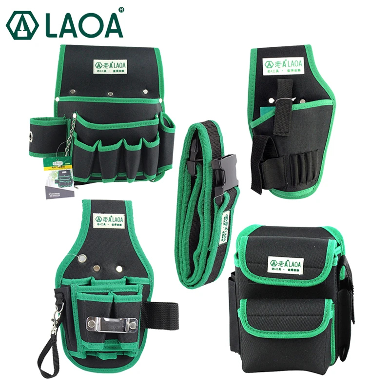 LAOA Professional Electrician's Bag 600D Waterproof pockets Tool Bag Multifunction Repair Kit Thick Fabric Tool Belt Bag plumbers tool bag