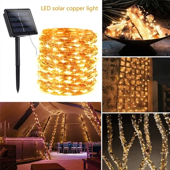 

Solar String Fairy Lights 12m 100LED Waterproof Outdoor Garland Solar Power Lamp Christmas Party Holiday Garden Decoration