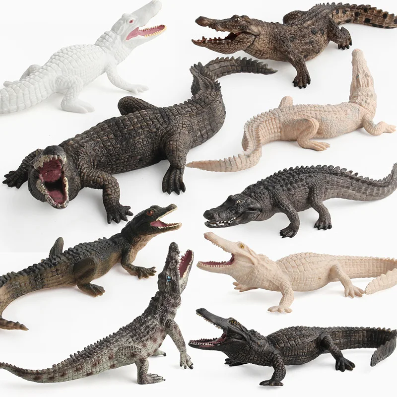 9 Kidns Sandtable сцена игрушка Моделирование дикий крокодил коллекционные игрушки Фигурки крокодил Диких Животных Фигурки детей животных