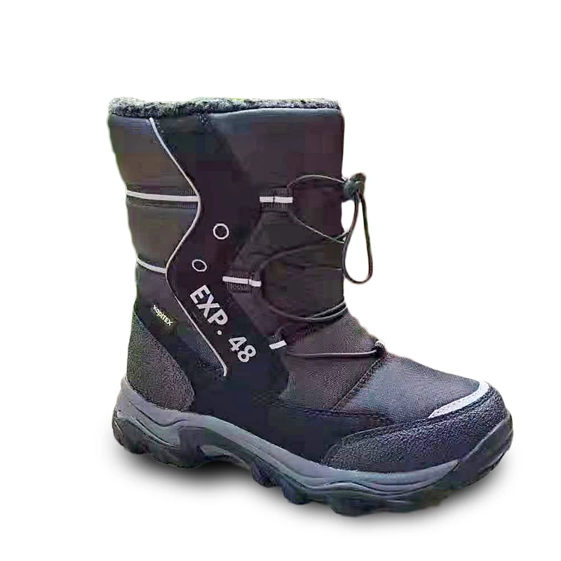 Модные теплые водонепроницаемые зимние ботинки, 1 пара Удобная детская обувь нескользящие ботинки с хлопковой подкладкой для мальчиков и девочек