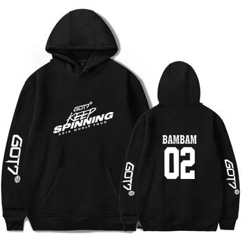 

Aikooki New GOT7 WORLD TOUR Hoodies Men/women Sweatshirts Spring Autumn Casual Hoodie Boys Fashion Long Sleeve Hooded Coats Full