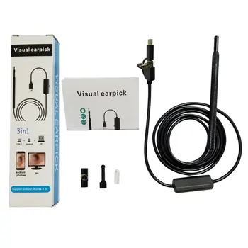 

3-in-1 HD Visual Earpick USB Type-c Ear Cleaning Tool In-ear Cleaner With LED Camera Endoscope Ear Spoon Health Care Tool