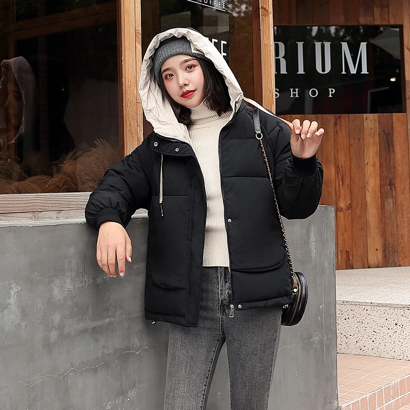 Winter women jackets Casual Thicken warm hooded female outwear loose parkas jacket female winter parkas coat