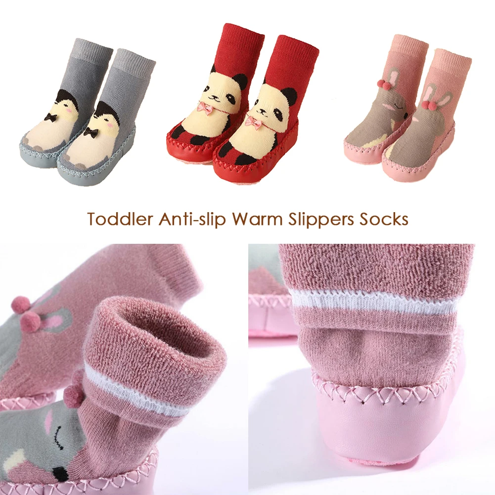 

Baby Non-slip Shoes And Socks For Girls And Boys Toddlers Non-slip Slippers Cotton Non-slip Crib Shoes To Keep Warm 0-18 Month