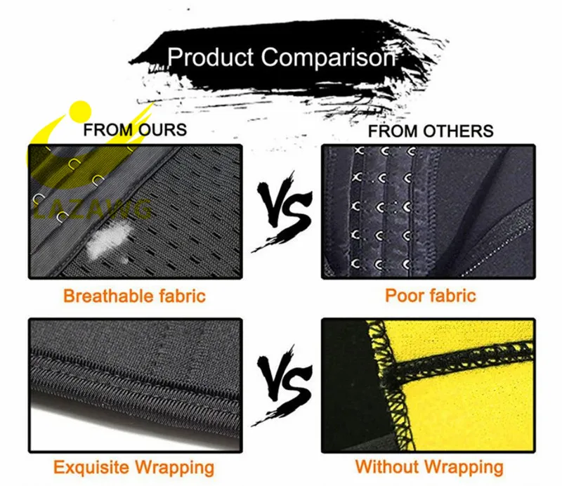 LAZAWG Пояс Cincher Body Shaper утягивающая Одежда дышащая высокая эластичная лента бесшовная Талия корсет Двойная застежка сталь