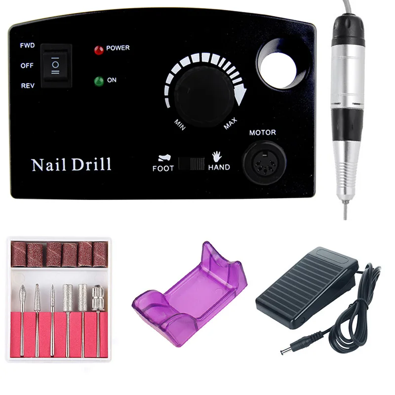 

20W 35000RPM Electric Nail Drill Machine Manicure Set Pedicure Polishing Kit Strong Professional Nail Gel File Equipment Tools