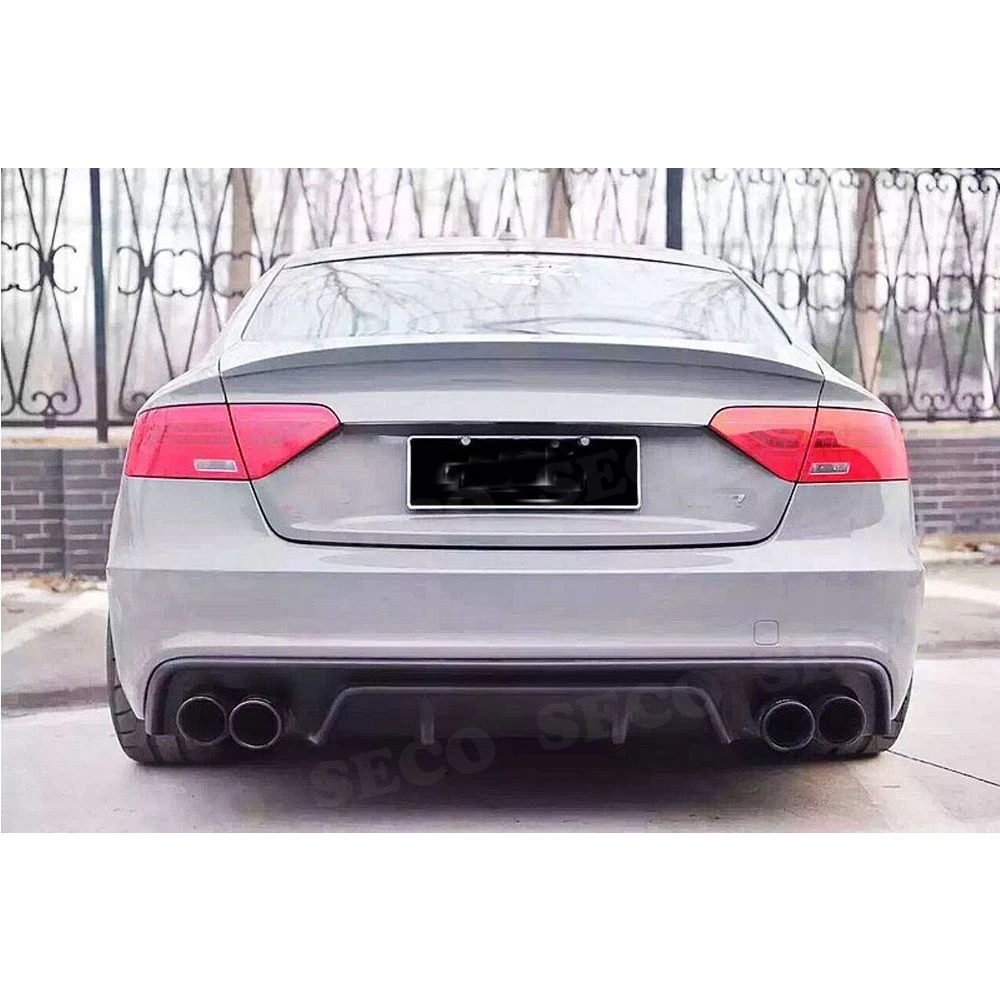 Для Audi A5 Sline S5 2013- рассеиватель задней губы углеродное волокно/FRP плавники Акула Стиль диффузор задний бампер брызговик пластина крыло