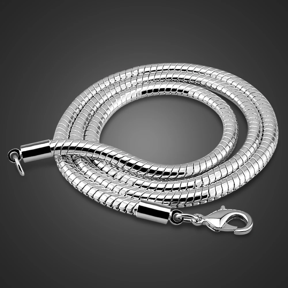 

Man fashion 925 sterling silver necklace Pendant personality male solid silver necklace 4mm 56cm snake chain silver jewelry