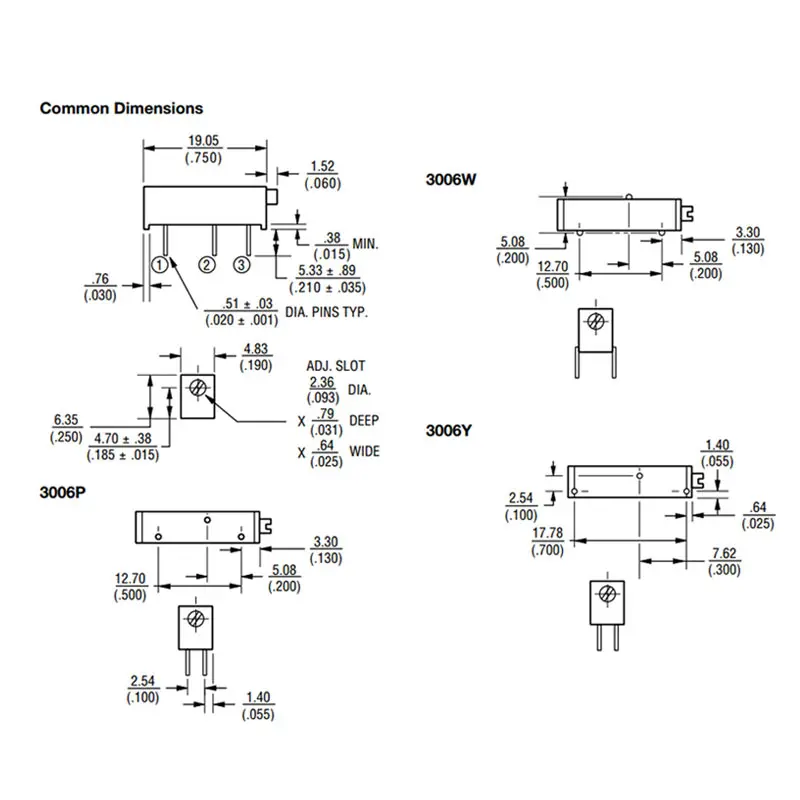 3296 Trimmer Potentiometer Pinout, Features Datasheet, 50 OFF